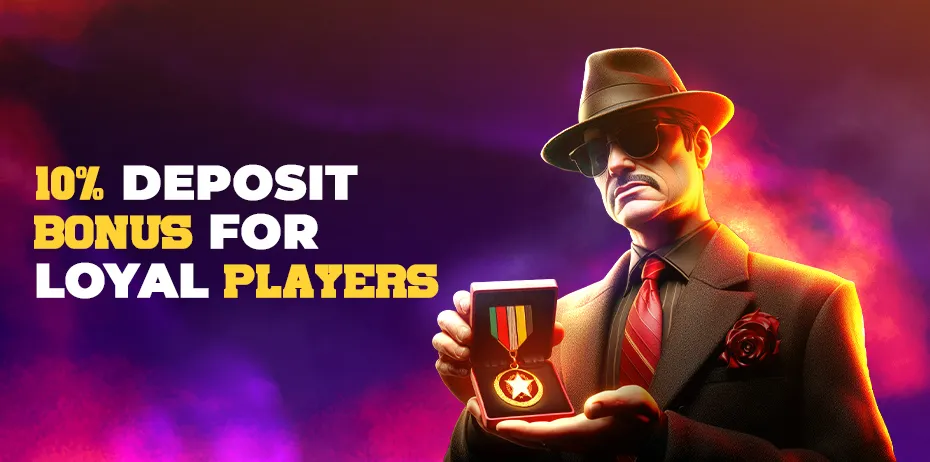 10 percent loyalty deposit bonus at Donbet