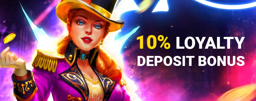 Mystake 10 percent loyalty deposit bonus