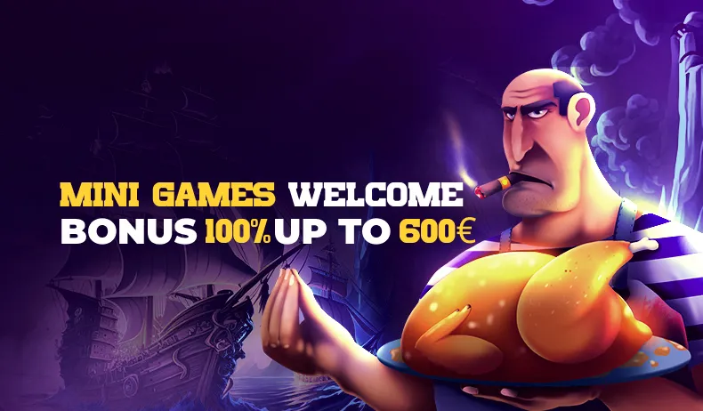 Mini games welcome bonus banner at Donbet