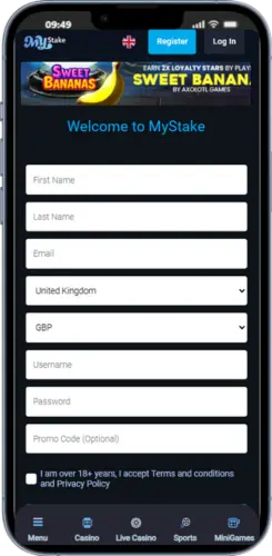 Mystake login and Registration